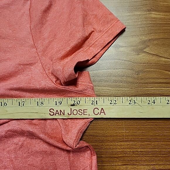 Athleta Shirt Crewneck Short Sleeve Coral Activewear XL - Picture 7 of 10